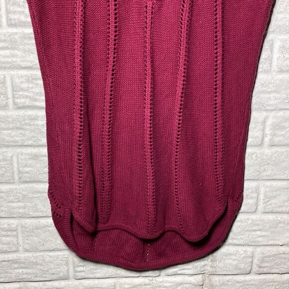 MSRP $138 BCBGMaxAzria Wool Pointelle Knit Sweater Women's Size Large - Picture 4 of 8